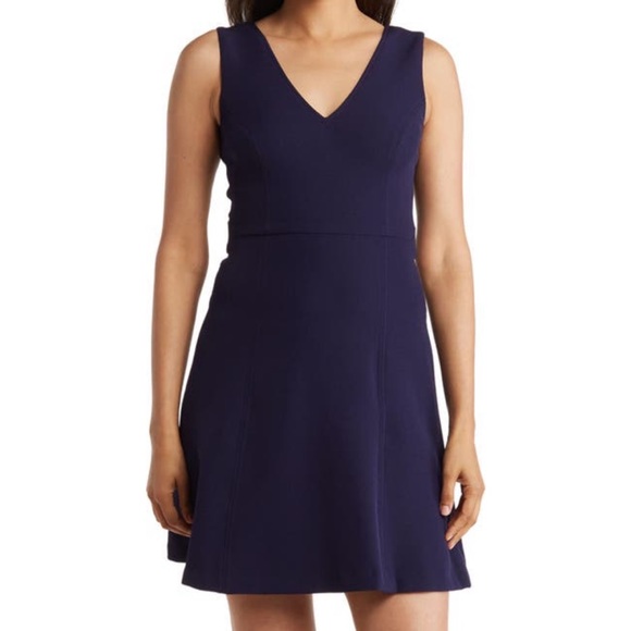 Vince Camuto navy dress size 10 - Picture 1 of 3
